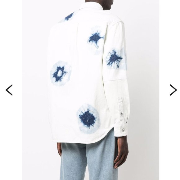 MARCELO BURLON Men's Shibori 4-Pocket Denim Shirt - Picture 3 of 9